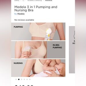 Medela Medela 3 in 1 Pumping and Nursing Bra lot of 2 size large